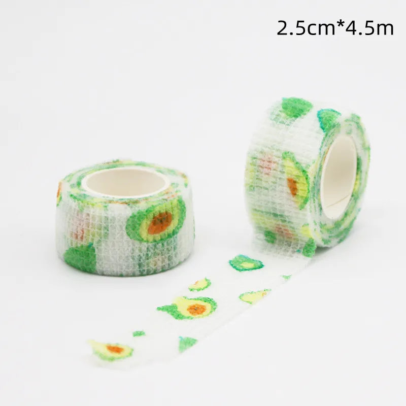1 Pc Self Adhesive Elastic Bandage Protection Finger for Writing First Aid Kit Colorful Tape New Tattoo Accessories 2.5cm X 4.5m Quake NO.12