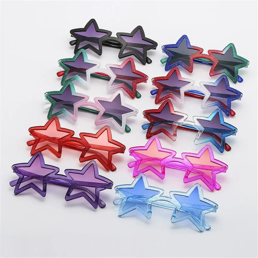 Fashion Unique Pentagram Sunglasses Christmas Party Star Shape Sun Glasses for Women Men Shining Shades Xmas Festival Eyewear Quake