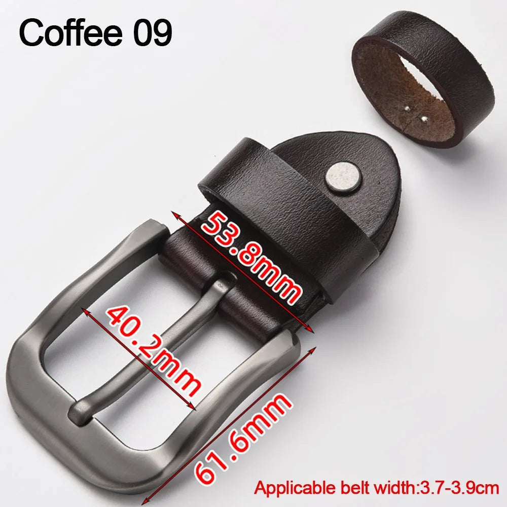 Business Accessories Adjustable Belt Replacement Buckle DIY Alloy Belt Buckle Men's Accessories Quake Coffee 09