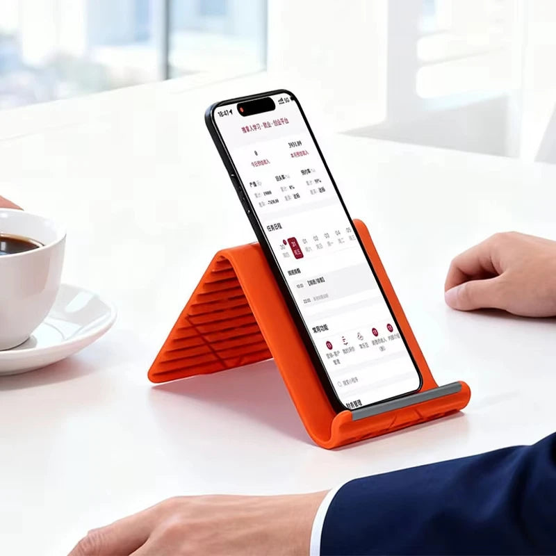 Portable Foldable Silicone Phone Holder Bendable Freely into Any Shape Multi-Angle Adjustable Stand for Mobile Phone Quake