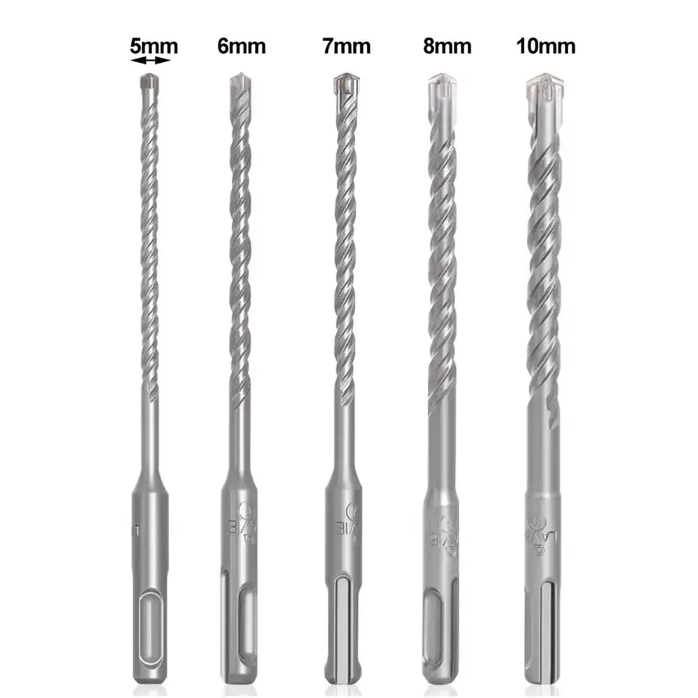 1Pcs 5/6/7/8/10/12mm Concrete SDS Plus Drill Bit 110mm 160mm 4 Cutters Electric Hammer Drill Bit Round Shank Cross Tips Quake