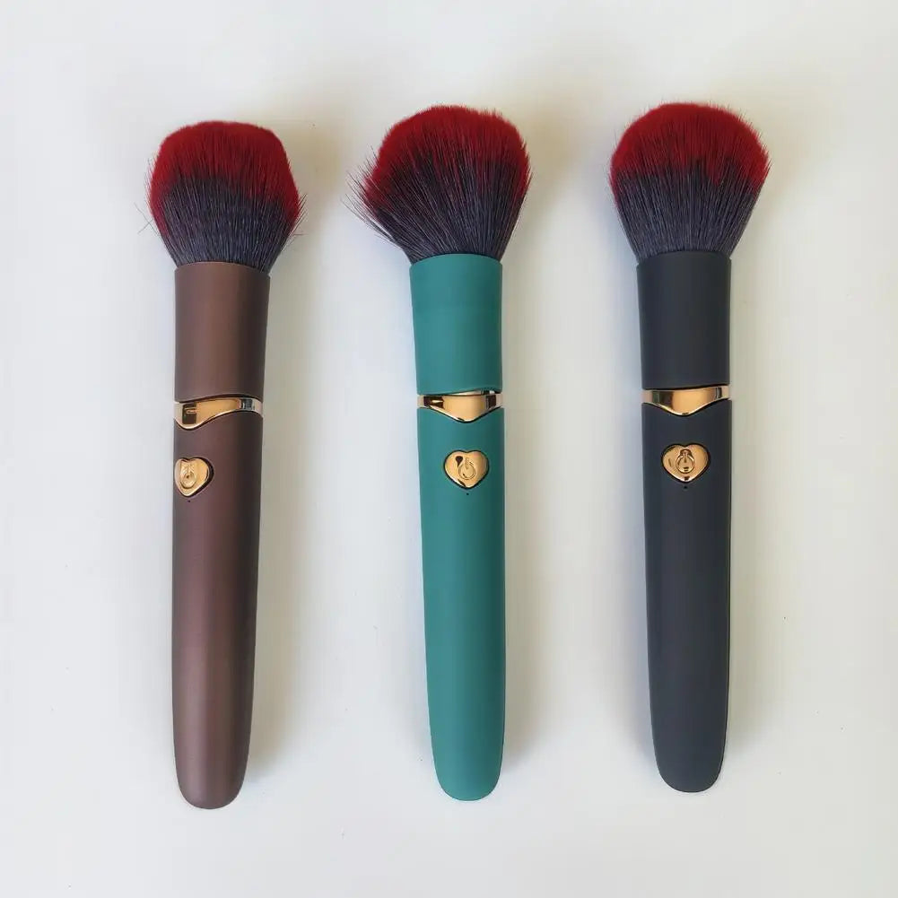 Electric Makeup Brush, USB Rechargeable Cosmetic Brush 10 Gear Vibration Makeup Brush For Liquid Powder Blusher Concealer Quake