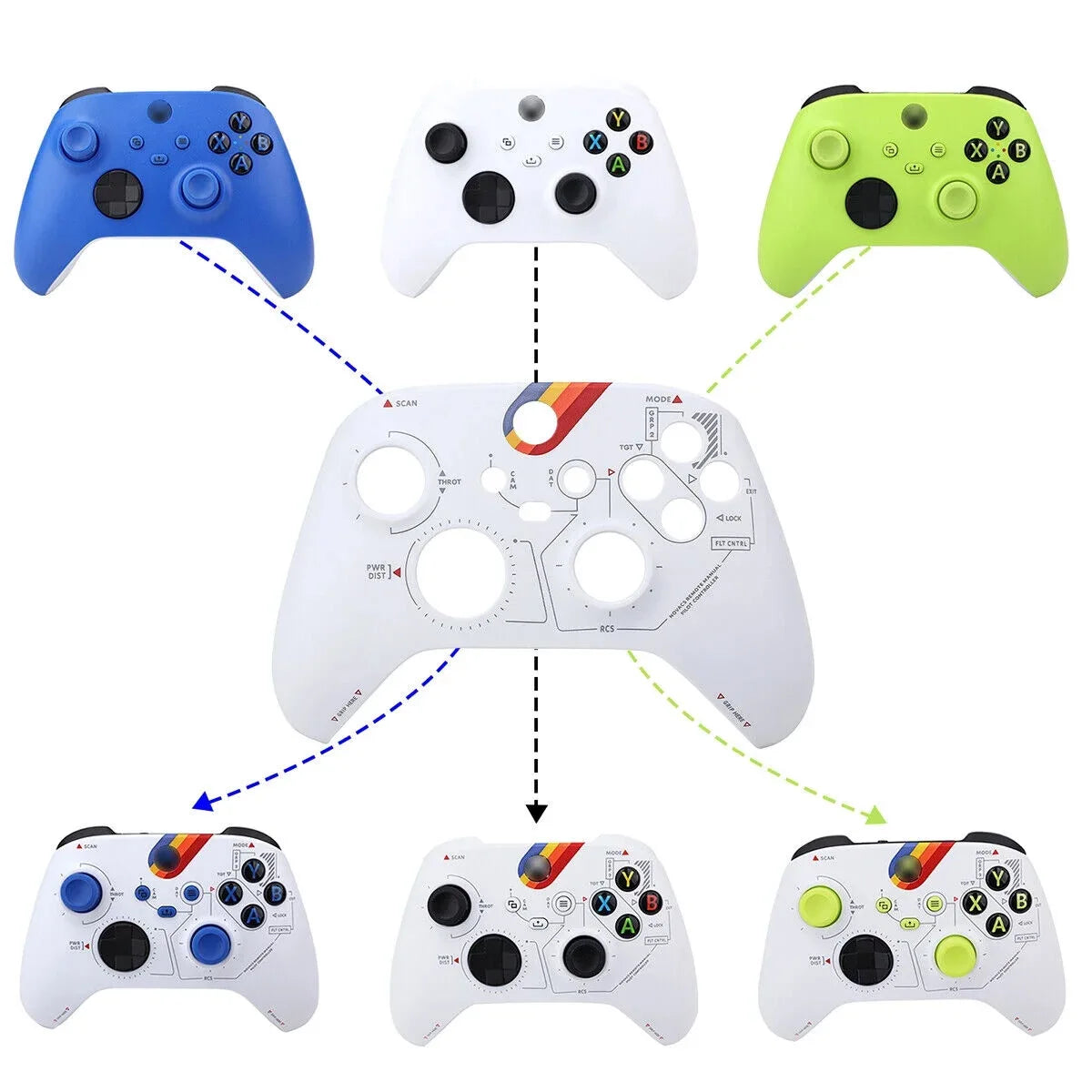 For Xbox Starfield Collectors Edition Controller Front Cover Shell Replacement Quake