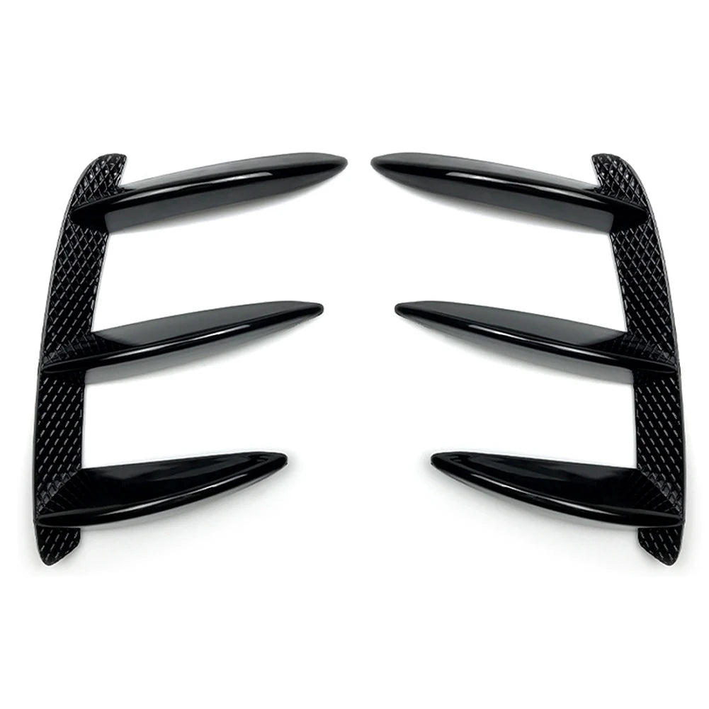 Sporty Rear Bumper Vent Canard Spoiler for Mercedes W176 A Class A200 A250 A260 A45 2013 2018 Easy Installation Quake Gloss Black