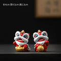 Tea Pet Lion Desktop Office Desk Tea Play Decoration Ornament Quake Yuanbao Red