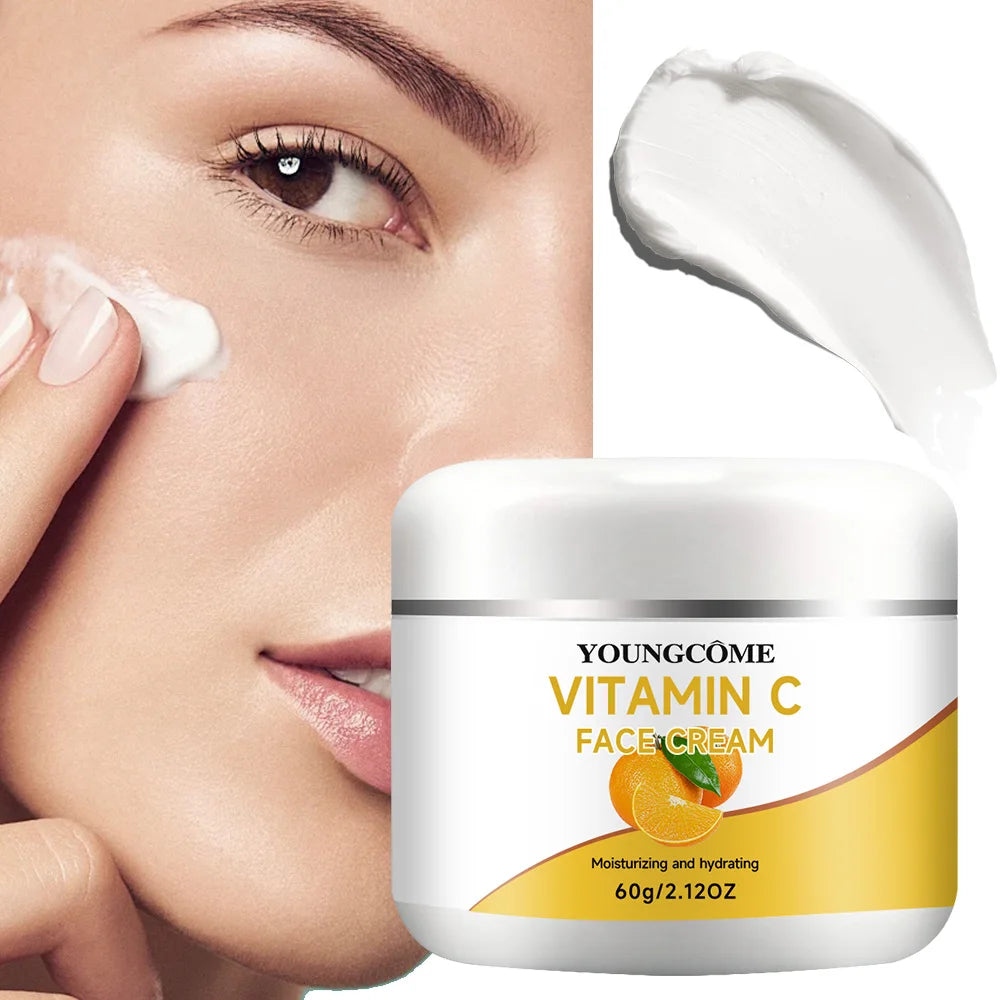 Vitamin C Face Cream Moisturiser Facial Anti Aging Whitening Skin Care Repair Fade Fine Lines Wrinkle Remover Face Cream Quake