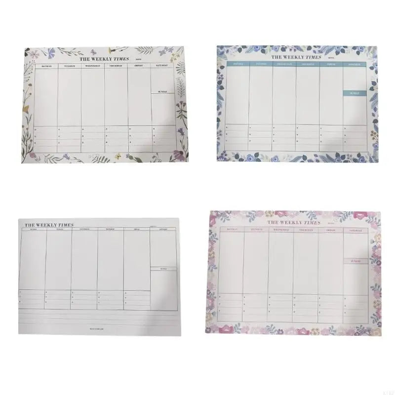 Tearable Weekly Planner Notepad 60 Sheets Paper Note Memo Pad 24.5X17.5cm For Daily Schedules Task Note Organization K1KF Quake