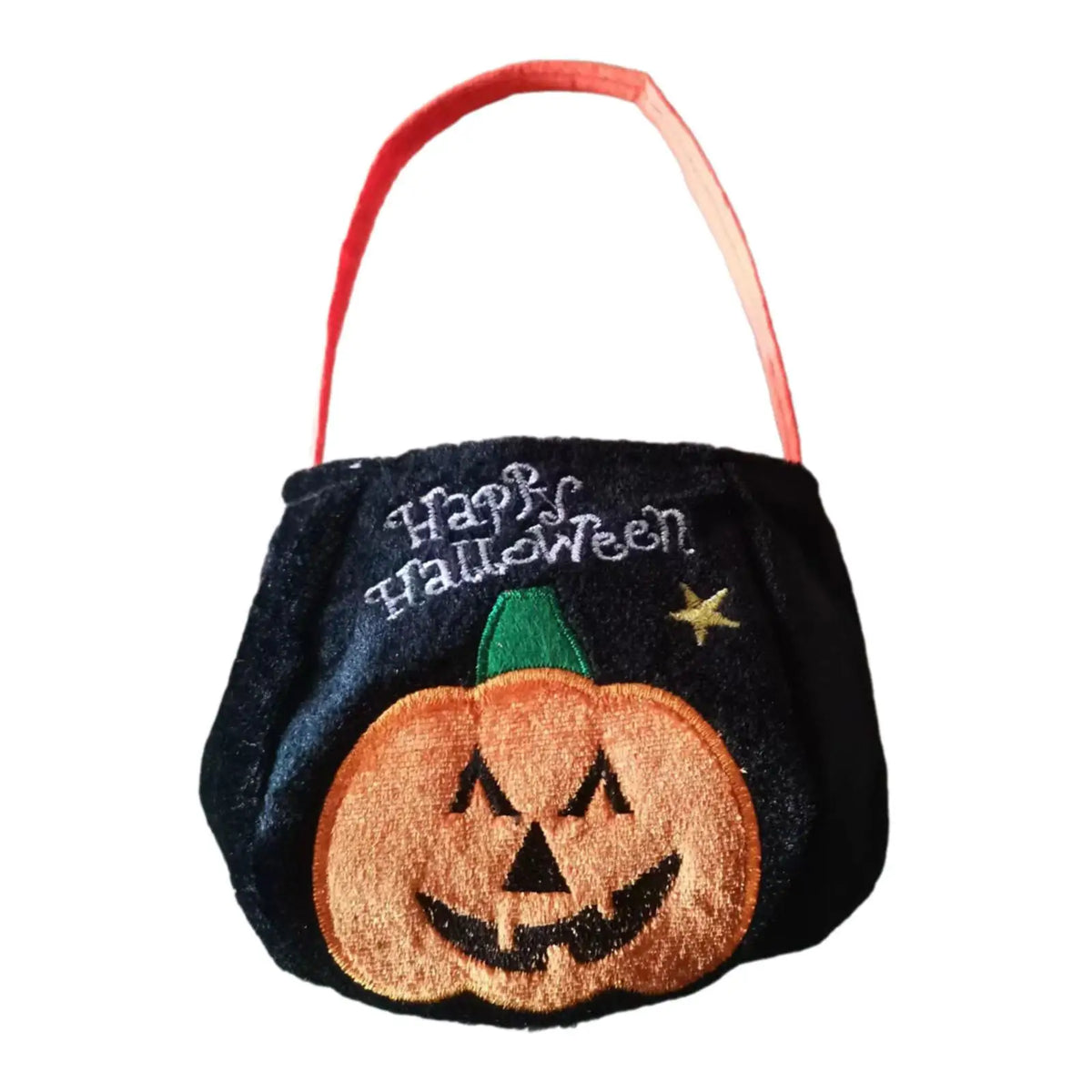 Halloween Trick or Treat Bag Multipurpose with Handle Halloween Treat Bag Quake Single Pumpkin