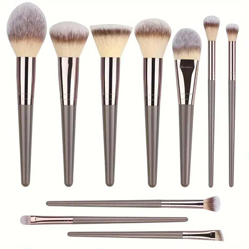 Professional 3-20PCS Makeup Brushes Set Eyeshadow Foundation Concealer Blending Blush Brush Kabuki Soft Make Up Beauty Tool Quake 10PCS-ZD-BN
