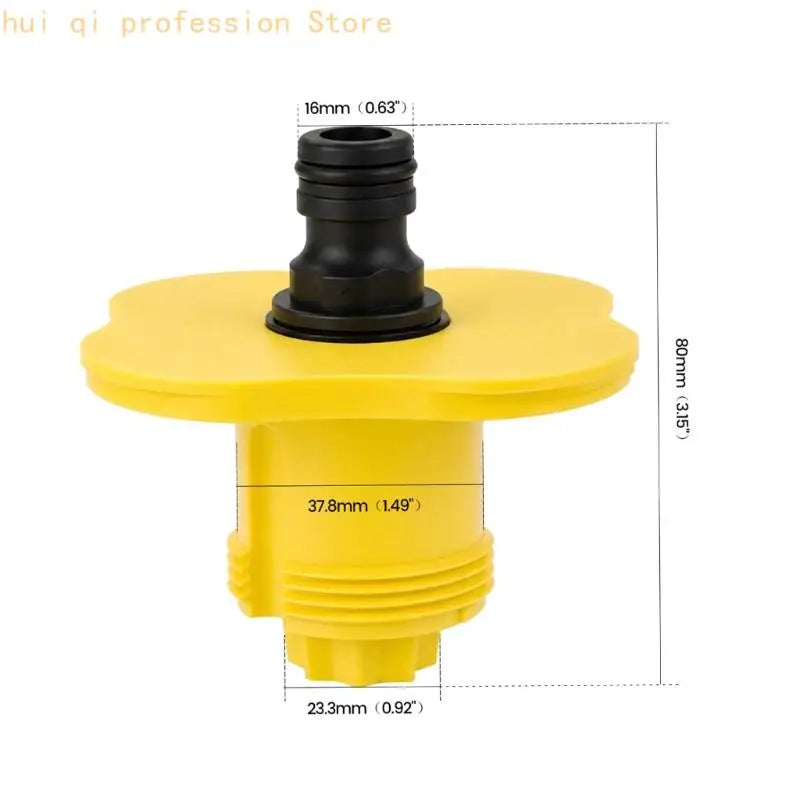 Boat Deck Fill Point Access Fitting, ABS Marine Hardware with Smooth Molded Flanged Body and Threaded Lower Section, Single Quake