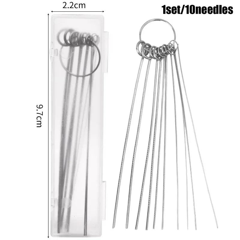 Stainless Steel Showerhead Cleaning Needle Set Anti-clogging Shower Head Cleaner Multi-purpose Mobile Phone Hole Cleaning Tool Quake 1Set