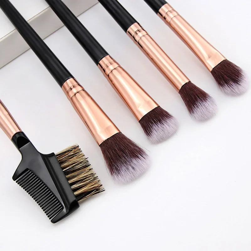 12Pcs/Set Multi-type Makeup Brushes Eye Shadow Eyeliner Eyebrow Eyelash Blending Mixing Make up Brush Portable Cosmetic Tool Quake
