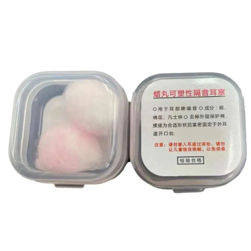 2/4/6/12/20PCS Soft Wax Cotton Earplugs Kneadable Pink Ear Plugs Sleeping Snoring Sound Insulation Noise Reduction Ear Plug Quake 2pcs