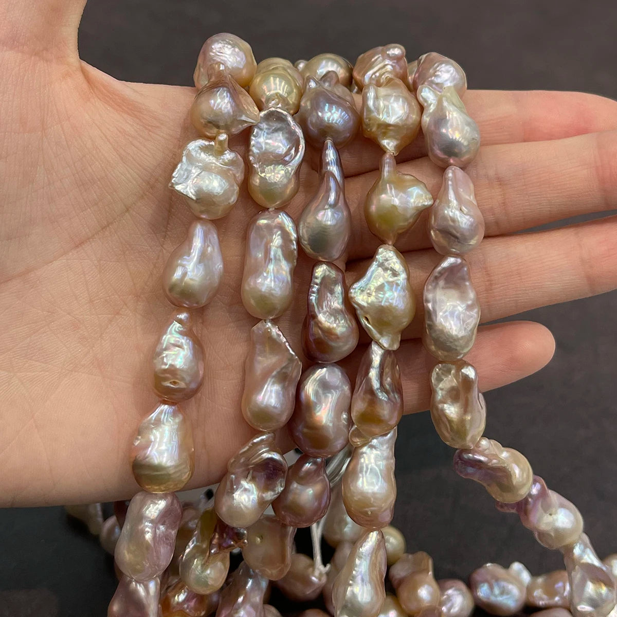 Rainbow Baroque Pearl Natural Freshwater Pearl 13x18mm For Jewelry Making DIY Necklace Bracelet Earrings Accessory Quake