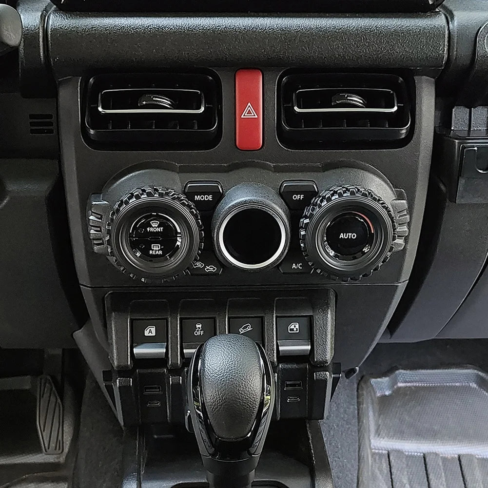 For Car Interior Styling AC Knob Ring Trim Interior Decoration Ring Automotive Interior Sticker Long-lasting Silicone Material Quake