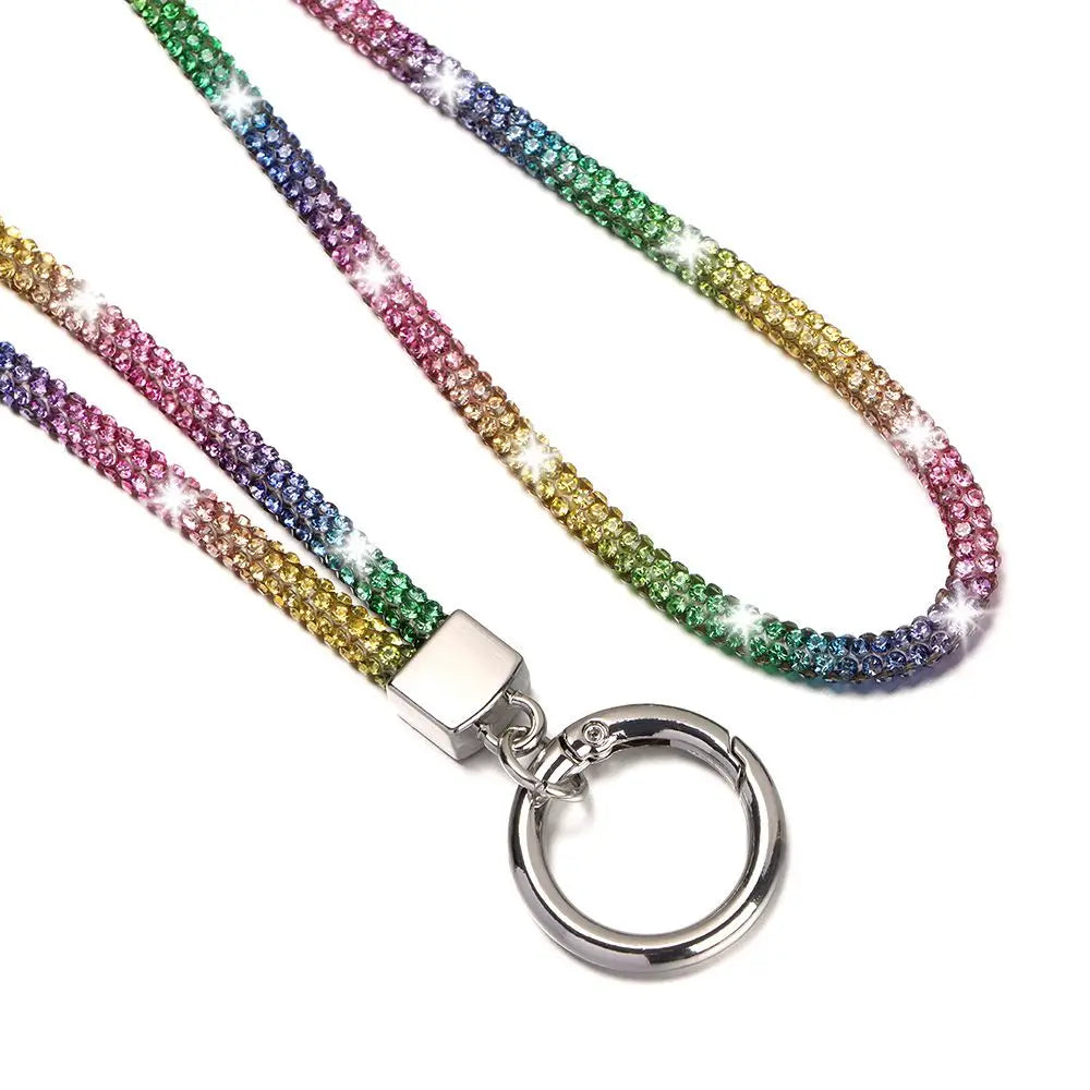 Glitter Rhinestone Phone Lanyard Phone Diamond Crystal Chain Straps Keychain Hanging Anti-lost Rope Quake