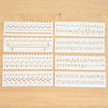 1 Set of Painting Templates DIY Layered Templates Painting Scrapbook Coloring Embossing Album Decoration Cards Quake Wave alphabet