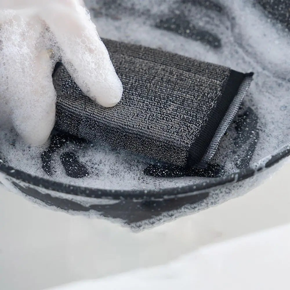 Sponge Washing Pads Stainless steel wire Reusable Dishes Scrub Sponges Decontamination Non-Scratch Dishwashing Sponge Quake
