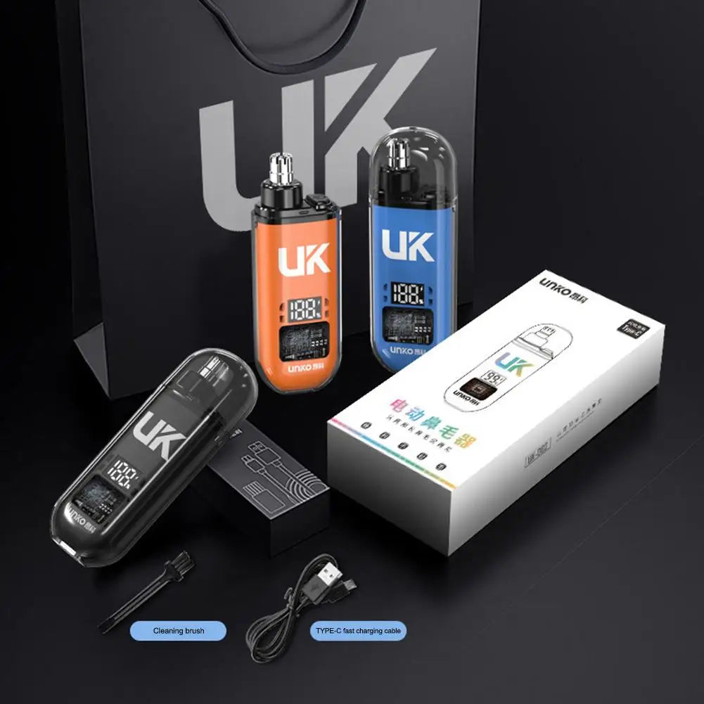 Digital Electric Nose Hair Trimmer Painless Shaving Mens Eyebrow Nose Trimmer USB Rechargeable Ear & Nose Hair Trimmer Machine Quake