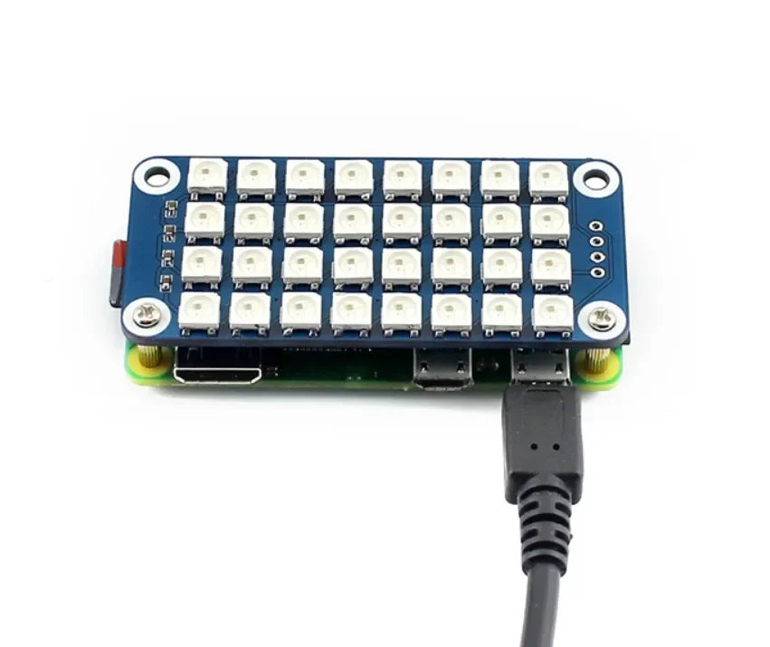 RGB- light full color 4x8LED WS2812B screen GPIO expansion board Raspberry Pi 4B/3B Quake 01