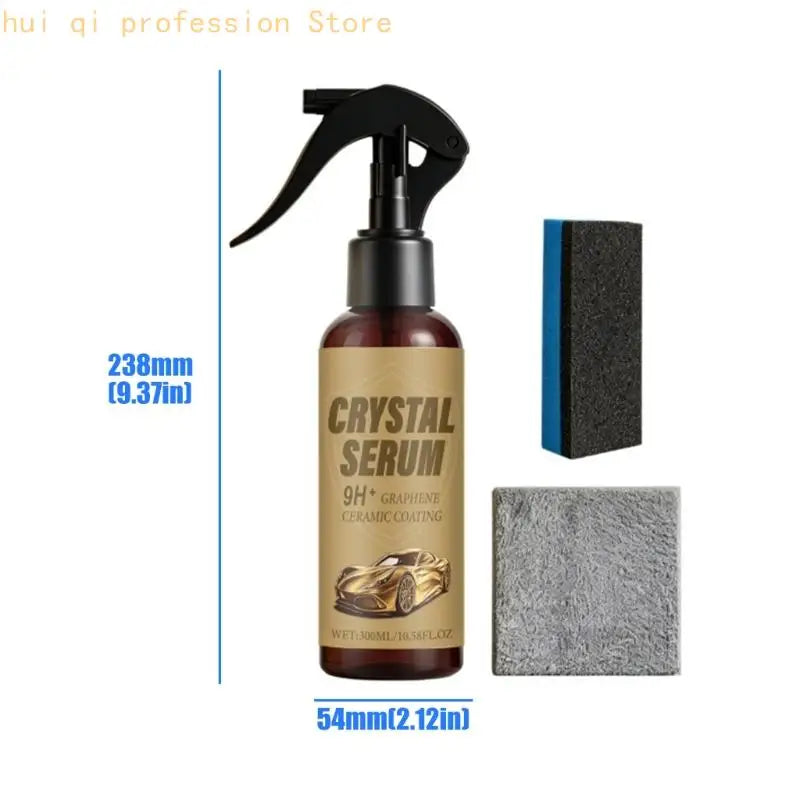Paint Upkeep Coating Set 300ml Bottle with Applicator Sponge and Microfiber Cloth for Routine Vehicle Detailing H8WE Quake