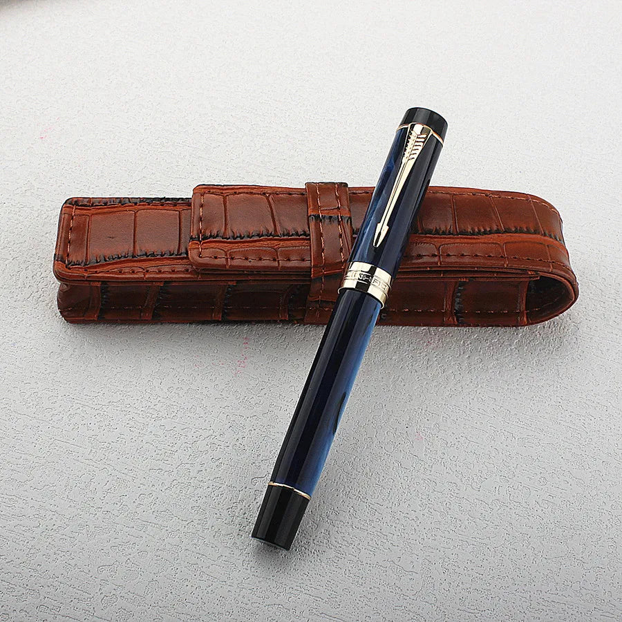 Jinhao 100 Centennial Resin Fountain Pen Starry Blue with Golden Clip EF/F/M/ Nib Ink Pen Business Office Writing Gift Pen Quake 100-1 M 0.7MM