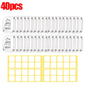 Transparent Cable Hooks Organizer Light Wire Fixing Hook Waterproof Self Adhesive Wire Holder Wall Hook for Hanging String Light Quake 40PCS