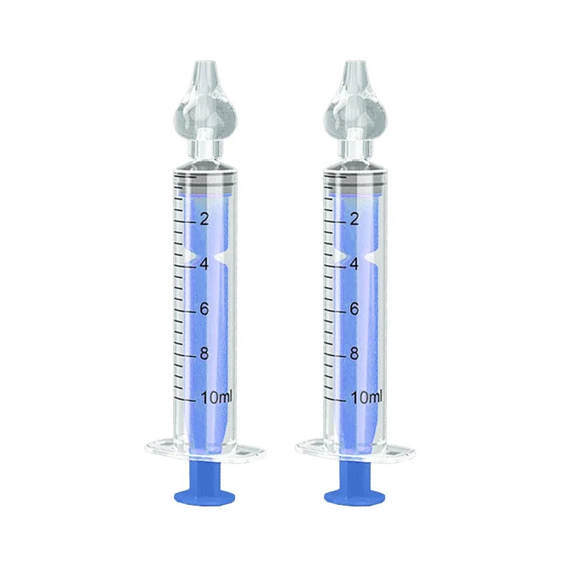 vvocci Lavado Jeringa 10ML/20ML Lavado Nasal Bebe Aspirador Nasal Para Bebe Baby Nasal Aspirator Syringe Baby Nose Cleaner Quake B251 -blue 10ml 2pc