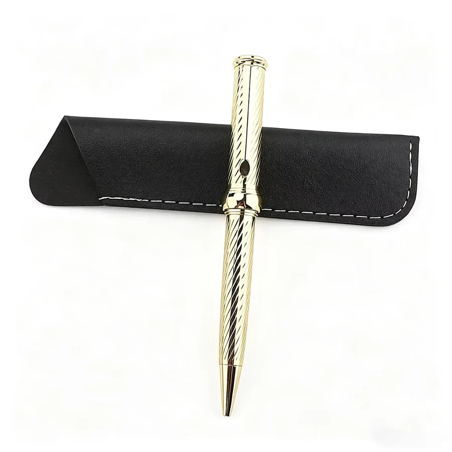 Luxury Metal Ballpoint Pen Spiral Texture Business Signature Pen 0.7mm Black Ink Smooth Writing Office School Stationery Gift Quake 3020-6