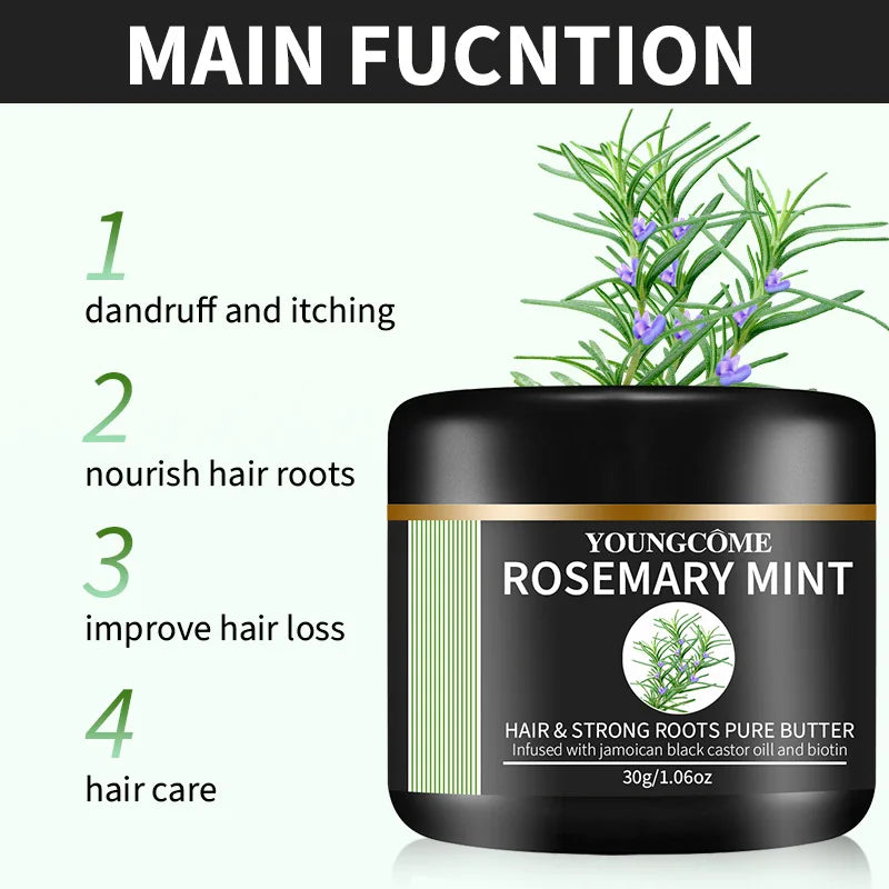 Rosemary Mint Hair Conditioning Cream Soft Smooth Improves Frizz Prevents Hair Loss Hair Care Scalp Treatment Anti Dandruff Quake