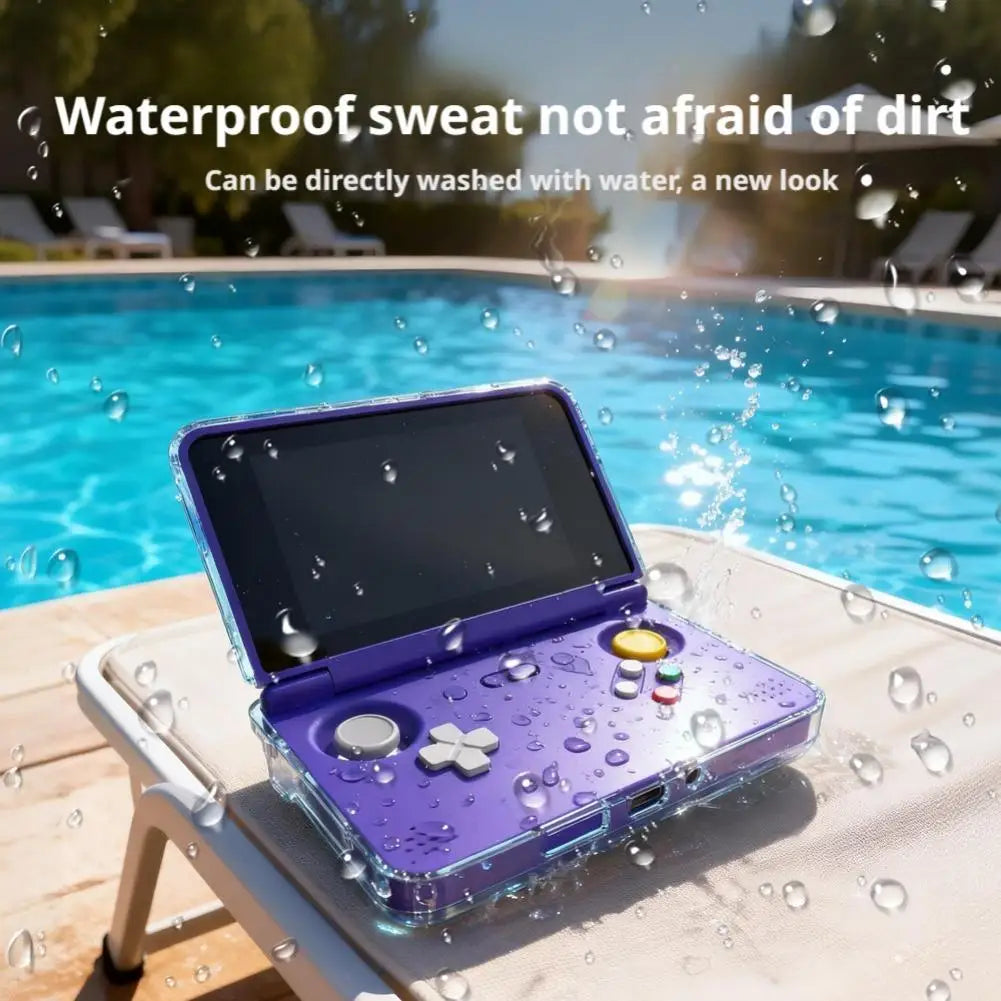 TPU Protective Case for Retroid Pocket Flip 2 Handheld Console 360 Degree Shockproof Cover Waterproof Washable Shell Skin Quake