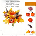 1PC Artificial Pumpkin Maple Leaf Bouquet Halloween Scene Arrangement Ornament for Thanksgiving Harvest Festival Decor Quake B