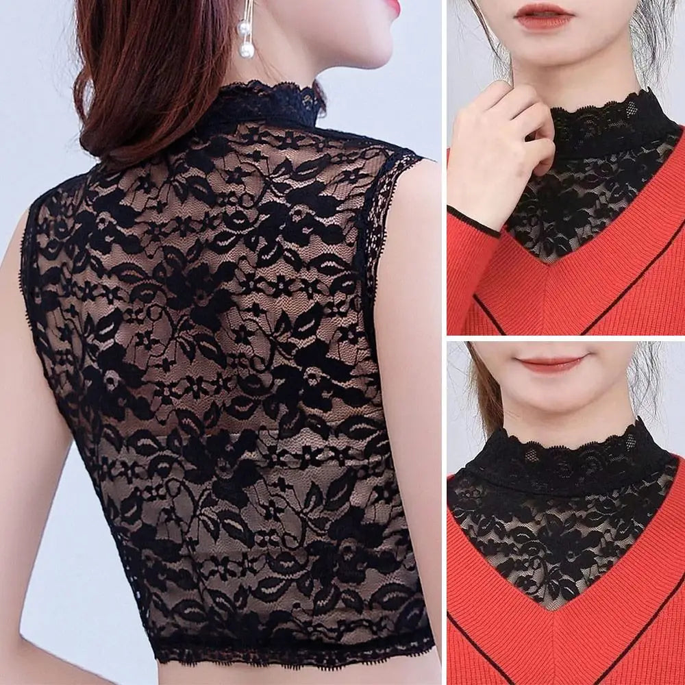 Vintage Floral Detachable Lace Fake Collar Sweater Decoration Blouse False Collar Collar Tie Quake