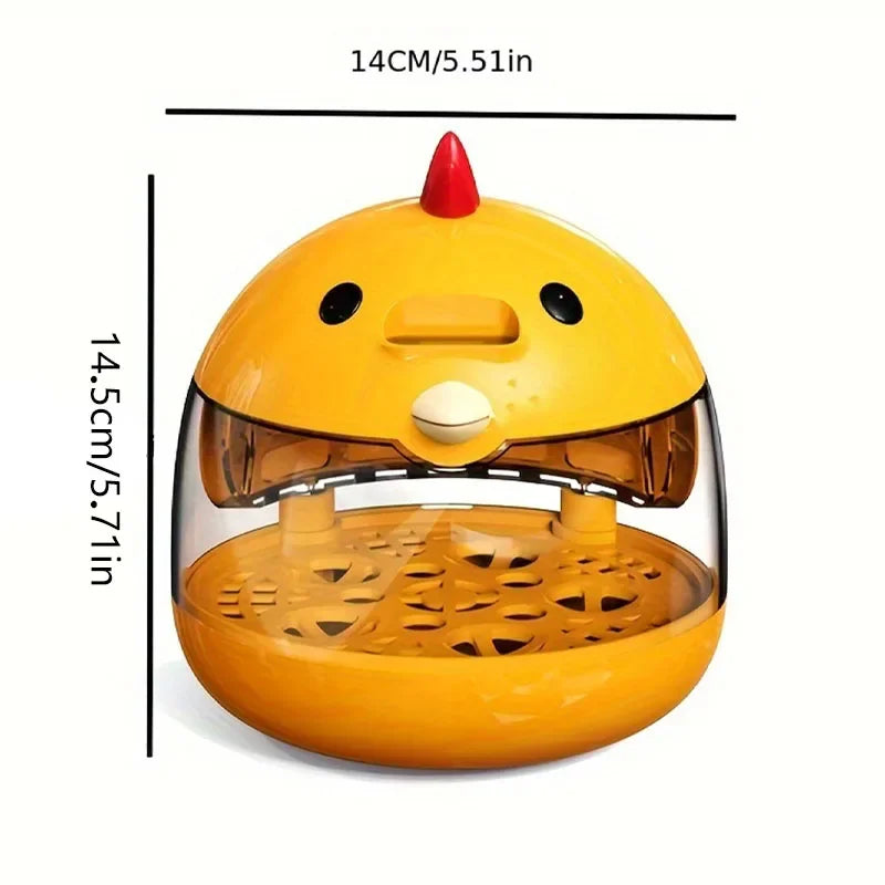 Egg incubator incubator light transparent window 5 eggs humidity control automatic temperature control manually turn the eggs Quake WHITE
