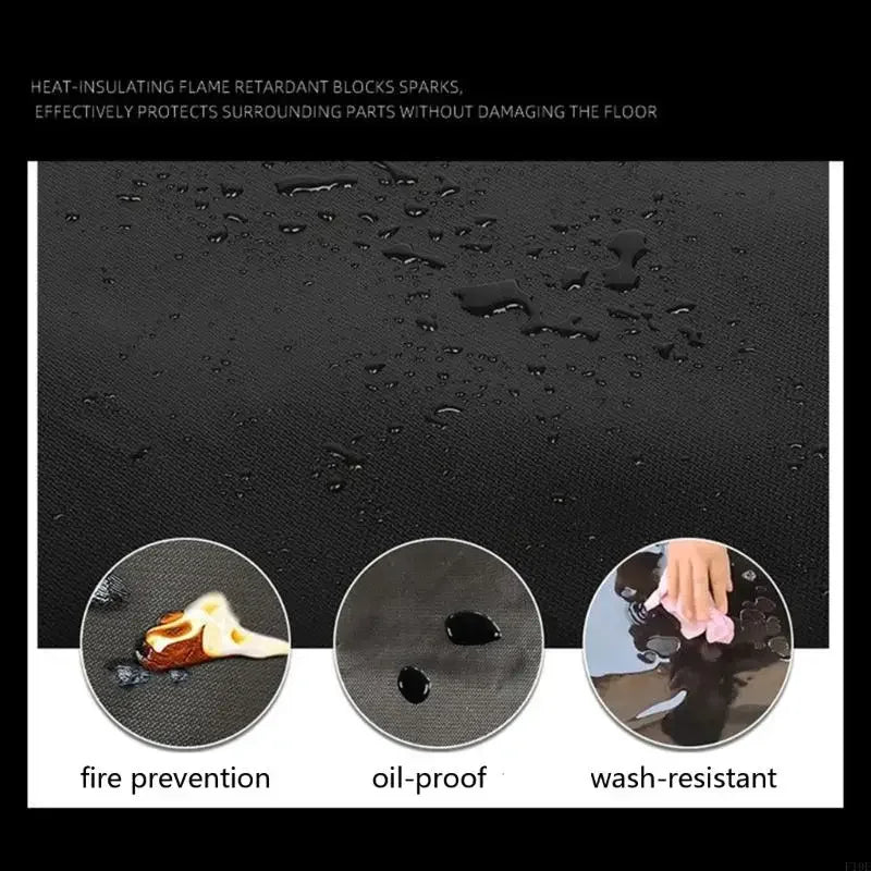 Heavy Duty Fireproof Rugs For Fireplaces Stove Grills Heat Resistant Fiberglass Silicone Floor Mat With Easy Clean Surfaces K1KF Quake