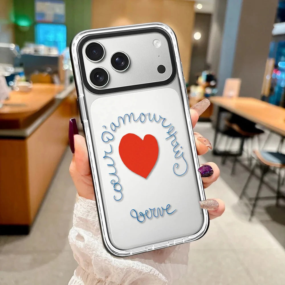 608246 White Border Magnetic Phone Case Cover for IPhone 14 15 16 17 18 Pro Max Case Quake