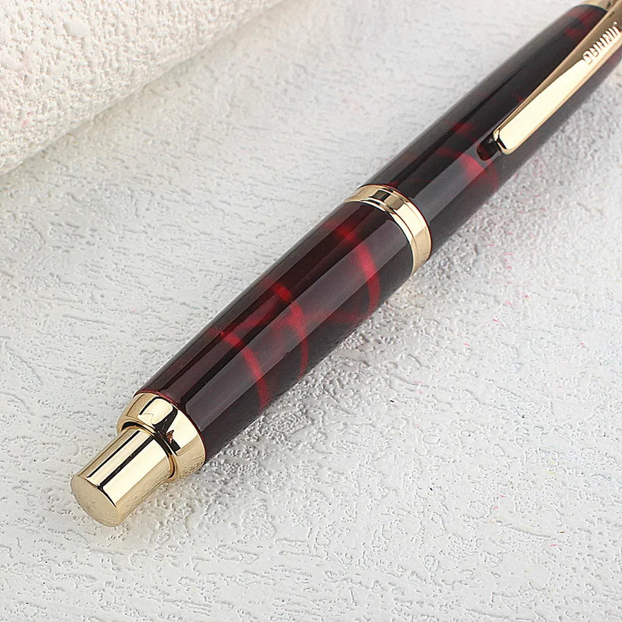 Jinhao 10 Press Fountain Pen Retractable EF Nib 0.38mm Metal Matte Black writing Ink Pen with Converter for students gifts Quake