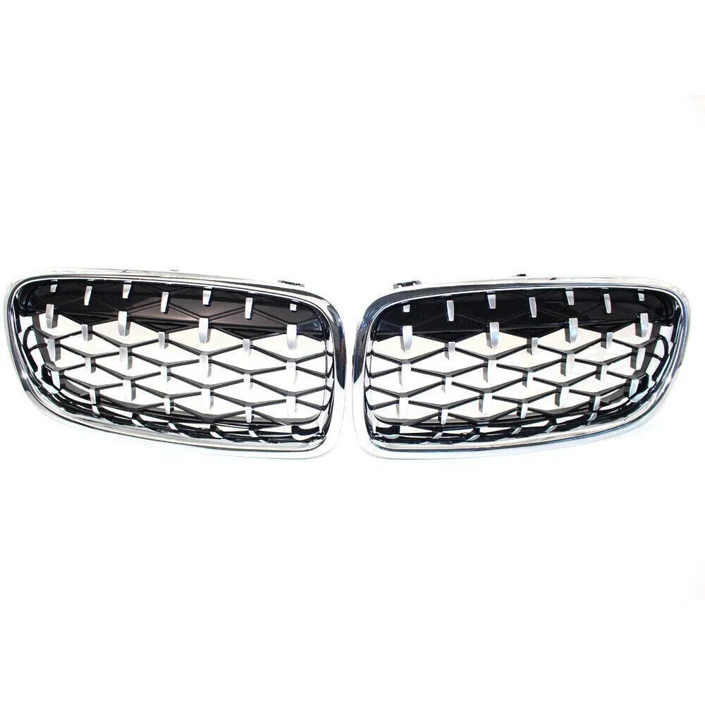 For BMW F30 F31 F35 F80 2012-2018 2x Car ABS Grille Front Kidney Grill Diamond Style 51130054493 51130054494 Accessories Parts Quake