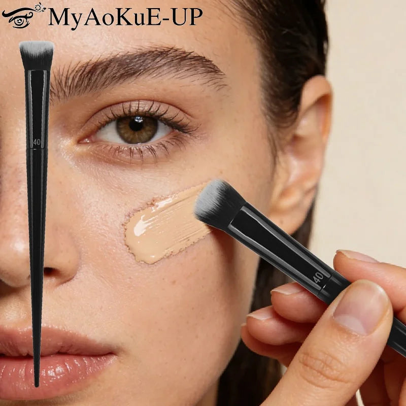 Women Soft Fiber Hair Concealer Makeup Brush Black Handle Powder Blusher Eye Shadow Foundation Make Up Brushes Beauty Tool Quake