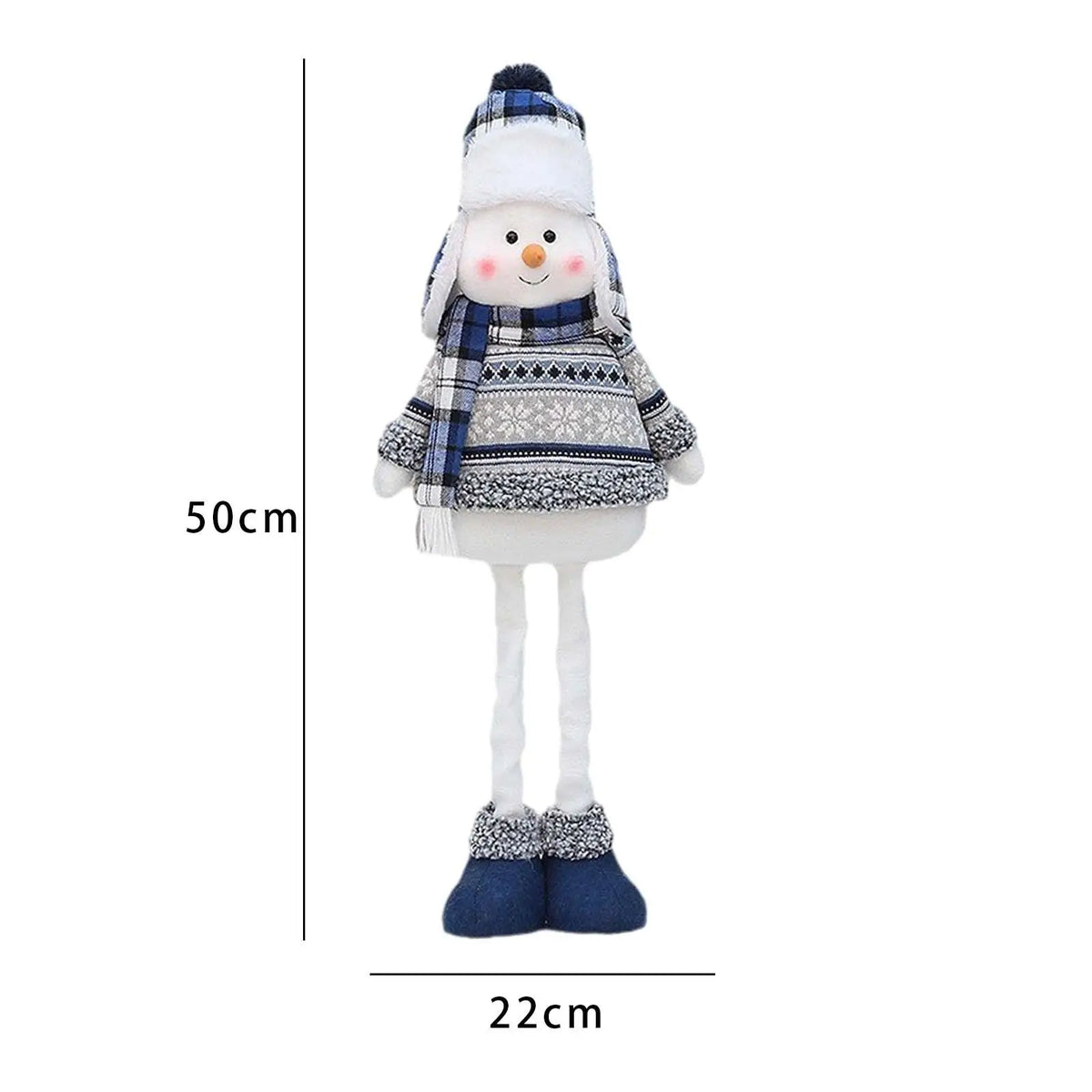 Christmas Figurine Stretch Legs Plush Doll Figure Santa Claus Figurine Decoration for Xmas, Quake