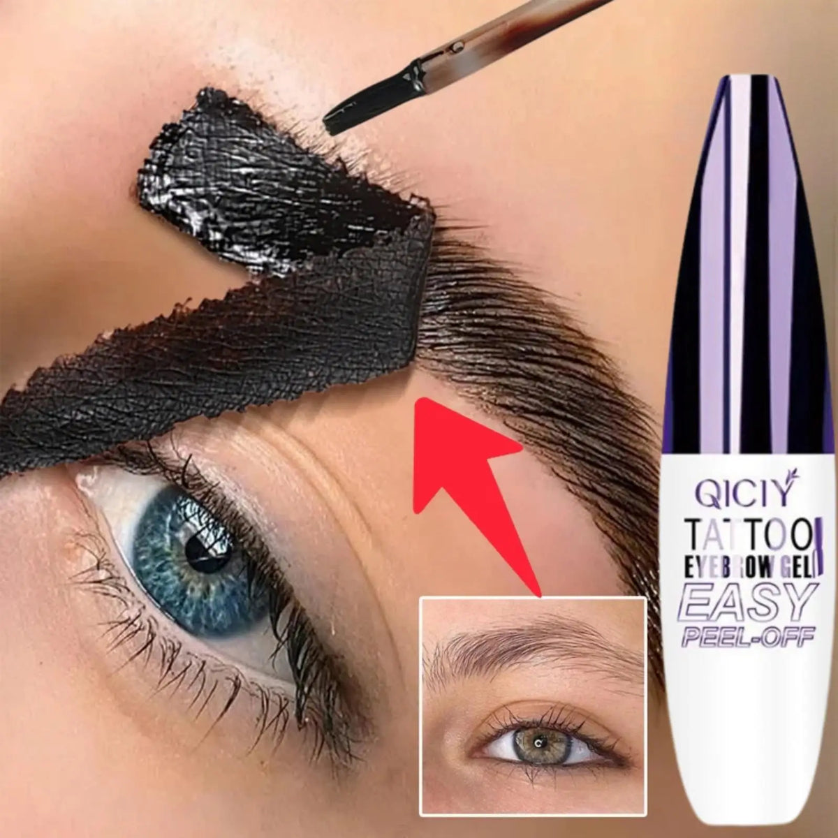 Dyeing Eye Brow Tattoo Tint Peel Off Eyebrow Eyeliner Freckles Dye Cream Waterproof Eyebrow Enhancer Gel Make Up Cosmetic Tool Quake