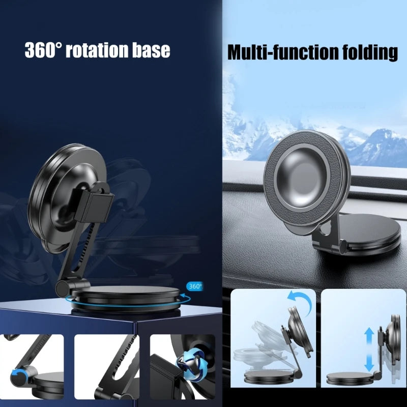 Magnetic Phone Mount with Folding Designings Portable Foldable Magnetic Phone Stand Mobile Phone Stand for Car Dashboard K1KF Quake