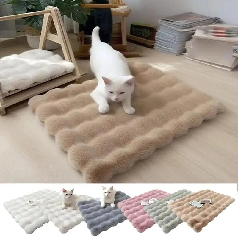 Warm Plush Pet Bed for Cats Dogs Thick Soft Sleeping Mat Universal All Seasons Autumn Winter Pet Pad Quake