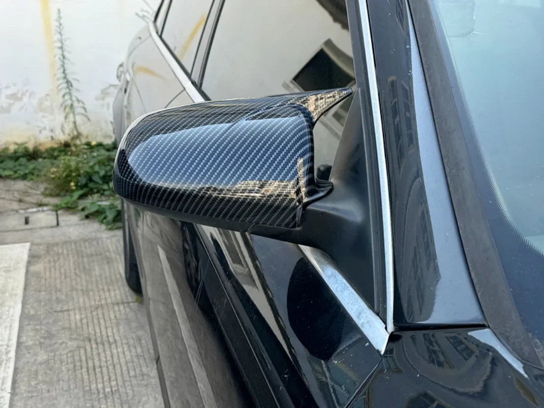 For Audi A3 S3 A4 S4 B6 A6 C6 Car Sticker Rearview Side Mirror Cover Wing Cap Exterior Door Rear View Case Trim Carbon Fiber Quake