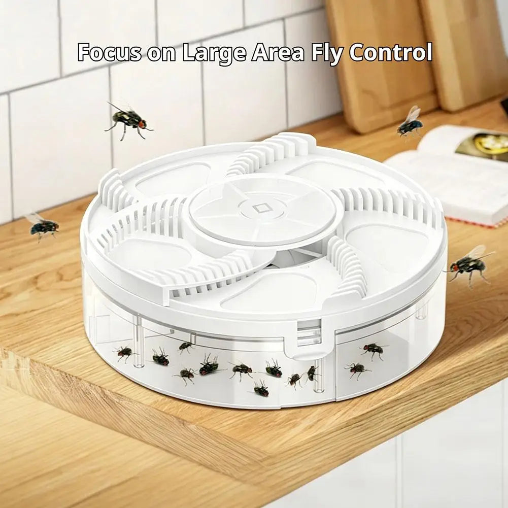 USB Electric Fly Trap Indoor Fly Catcher with Bait Silent Automatic Strong Suction Insect Trap for Kitchen Bedroom Pest Control Quake