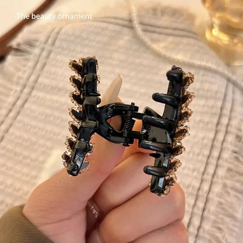 Korean Glitter Shiny Small Grab Clip Women Girl Hair Side Clip Forehead Bang Princess Small Hair Claw Clamp Hair Clip Quake