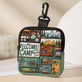 Camp print coin purse faux leather waterproof imitation leather zipper storage bag multifunctional mini earphone case Quake 1pcs
