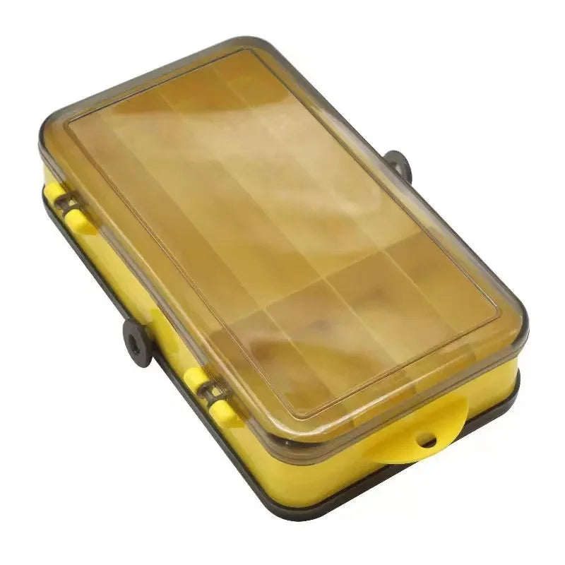 P-Type Double-Sided Open Box, Double-Layer Fishing Hook Accessory Storage Box, Portable Outdoor Fishing Supplies Lure Box Quake