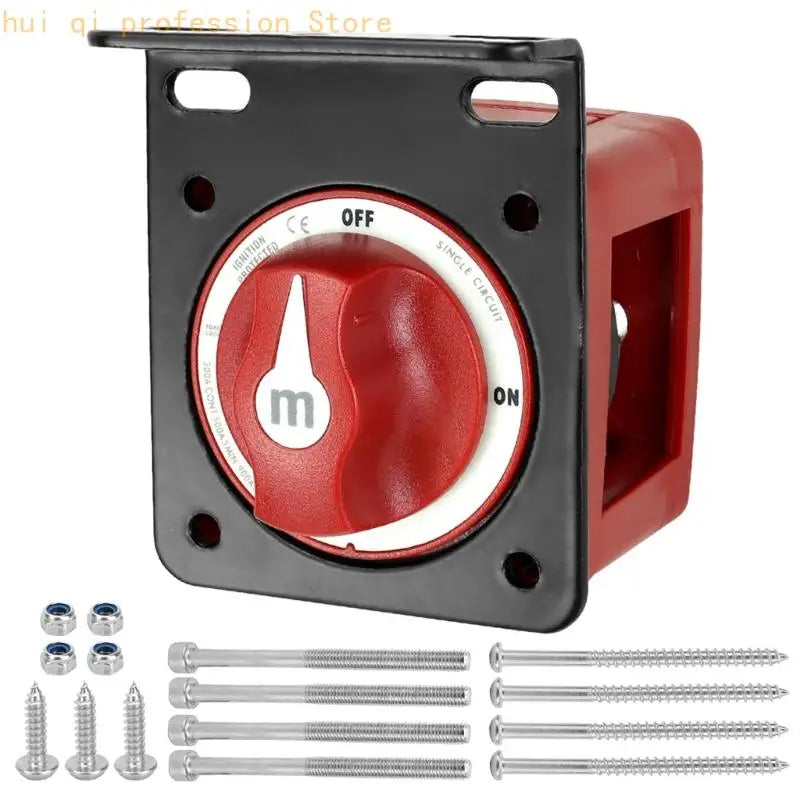 Manual Battery Disconnect Control 12-48v 300A for Motorhome and Automotive Power H8WE Quake 6006 CN