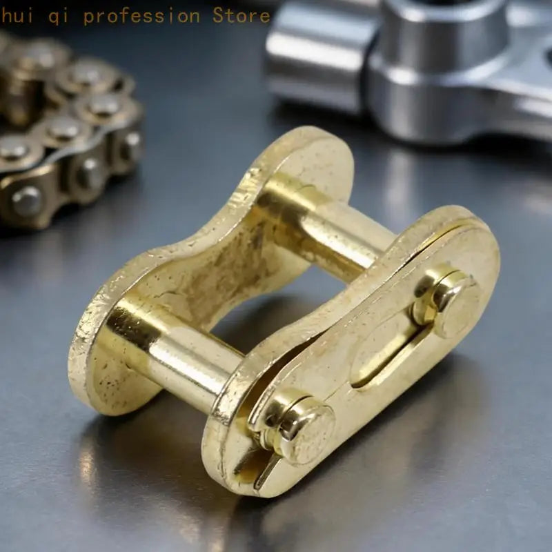Chain Connector Chain Joining Clip 10 Pack, Gold Metal Part for Motorcycle Repair, Spare Supply, and Routine Service H8WE Quake
